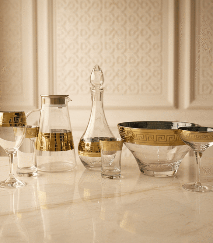 Monte Cielo Crystal Drinkware Cool Set - 28 Pcs (Glass)